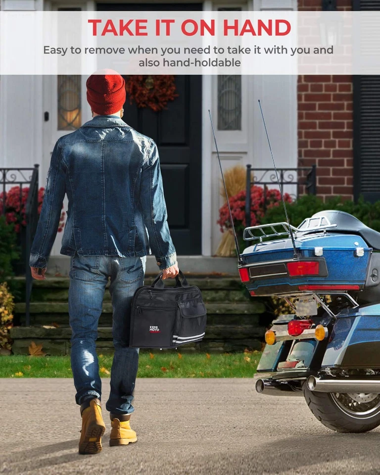 Paquete trasero 1680D tapa organizadora bolsa bolsa bolsa para Touring Road King Electra Glide Foto 4 de 4