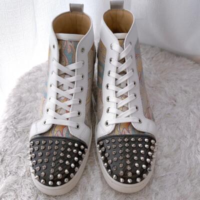 Christian Louboutin LOU SPIKES ORLATO FLAT TISSU High Cut Sneaker