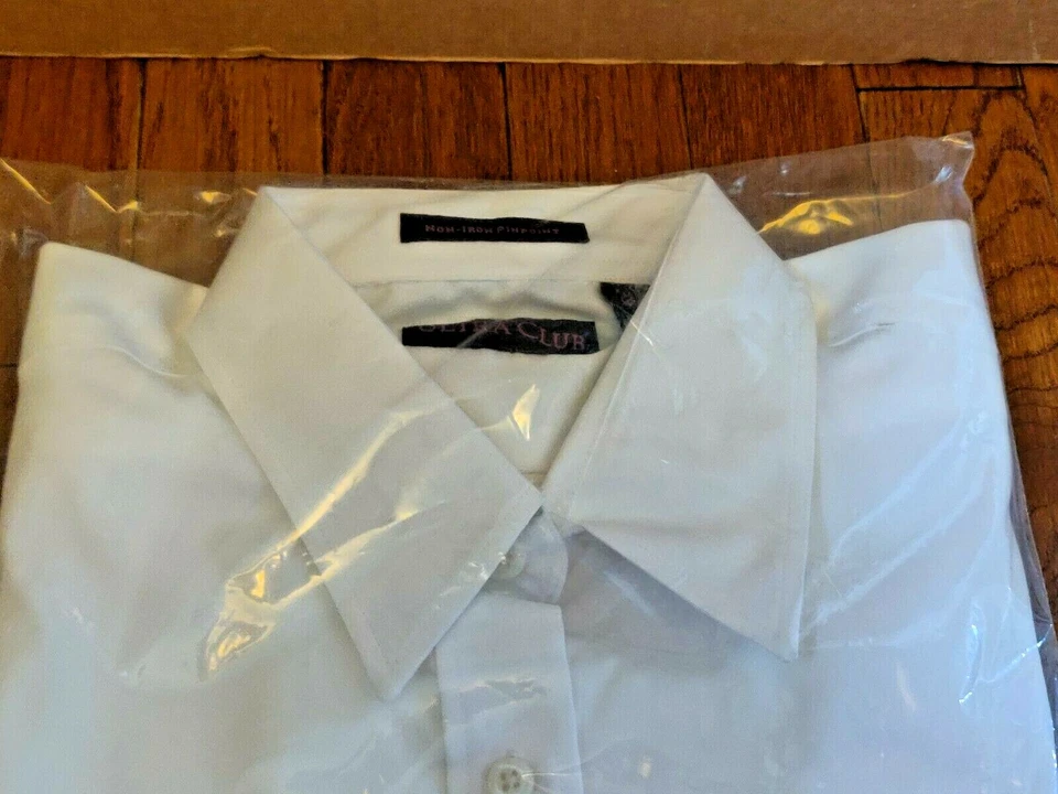 8381 UltraClub Ladies' Non-Iron Pinpoint Dress Shirt Size Medium - Image 4 of 4