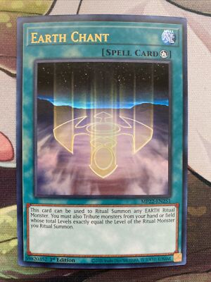Earth Chant – MP22-EN251 – Ultra Rare 1. Auflage, Aus Tin Of The Pharaoh‘s Gods, Yu-Gi-Oh! Sammelkarte Earth Chant – MP22-EN251 – Ultra Rare 1. Auflage, Aus Tin Of The Pharaoh‘s Gods, Yu-Gi-Oh! Sammelkarte