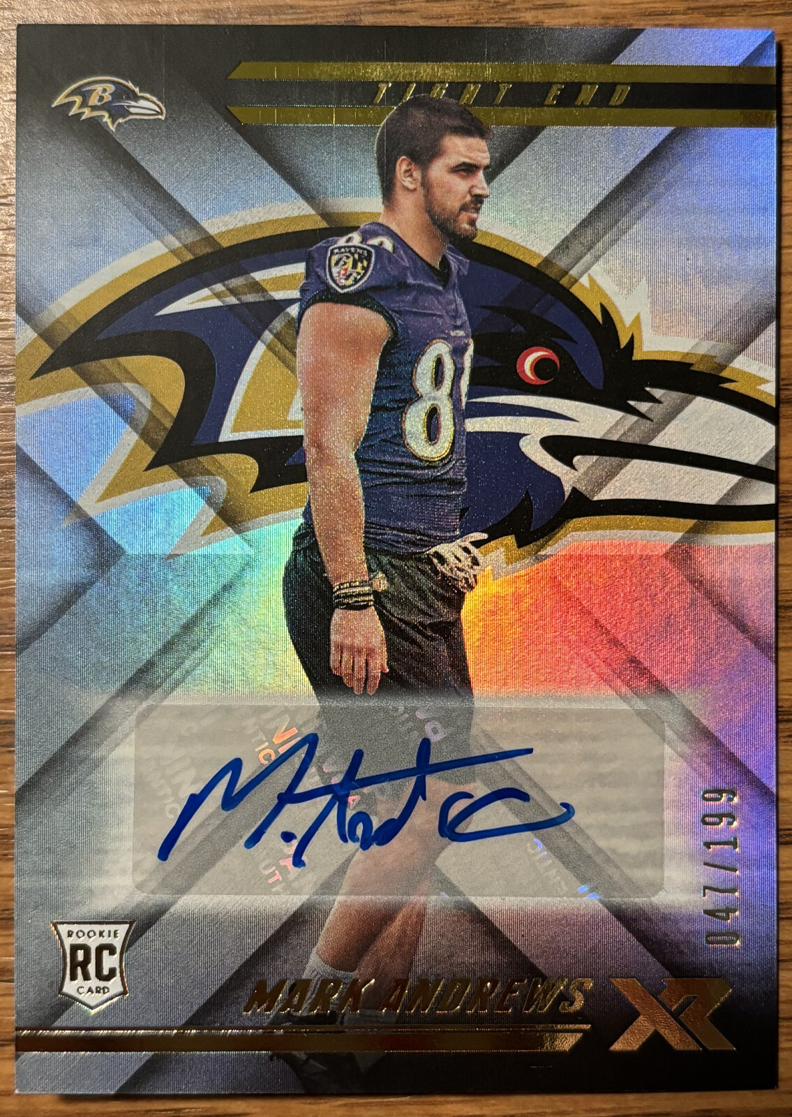 Mark Andrews 2018 Panini Rookie Autograph Baltimore Ravens Oklahoma