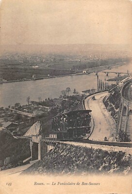 Old postcard Rouen le funicular de Bon-Secours (253527)