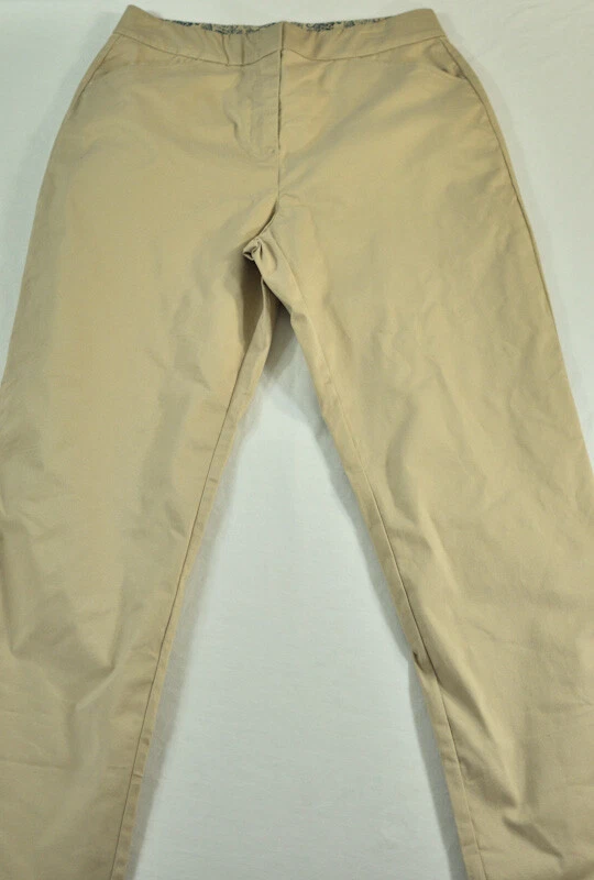 Mujer Tostado Caqui por Appleseed's Pantalones Talla 10 Frontal Cremallera Cintura Elástica Foto 2 de 4