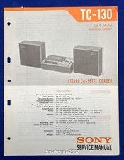 Original Sony TC-130 / Cassette-Corder Service Manual -- 2