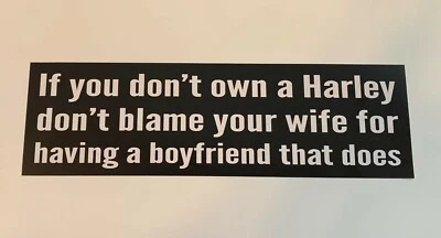 HARLEY DAVIDSON MOTORCYCLE BUMPER STICKER DECAL BIKER - Image 1 of 2
