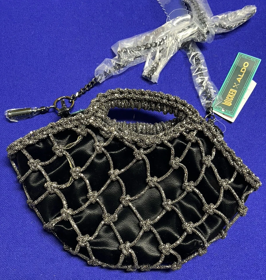 Bolso de Mano Aldo X Wicked Glamorousgal Elphaba Estrás - Negro/Verde Nuevo Foto 2 de 4