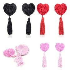 Breast Nipple Tassel Self Nipple Pair Rose Cover Adhesive Bra Bra Cover 1