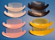 Hair Cincher Clip Banana Comb Ponytail Holders 1980s 4 Sets 4 Colors Unbranded