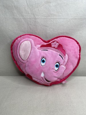 Haven Holidays ängstlicher Elefant weiches herzförmiges Kissen rosa Wohnwagen 12 Zoll lang