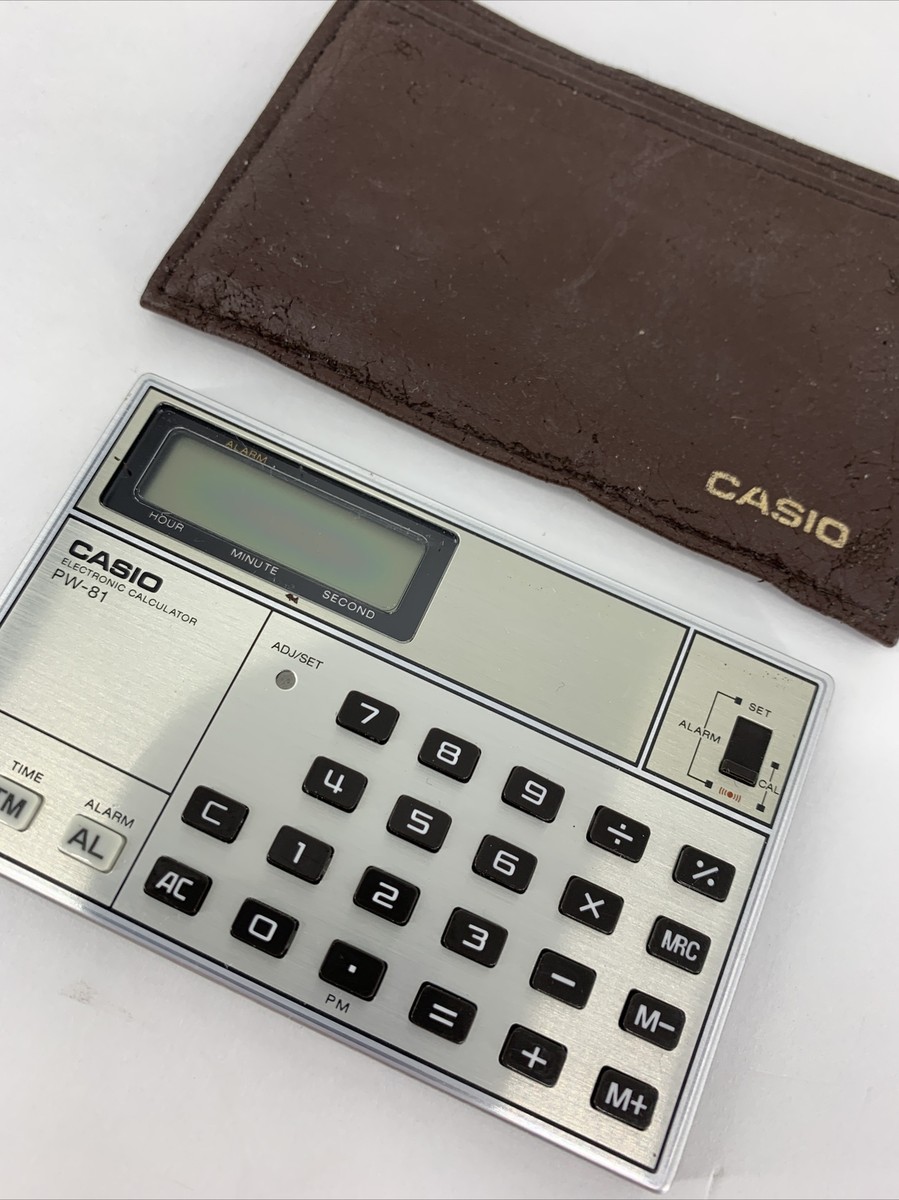 🧮 Vintage CASIO PW-81 Calculator with Time & Alarm Function Parts