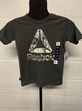 Reebok Boys Short Sleeve Graphic Gray Graffiti T-Shirt - Size:XS (4-5) NWT