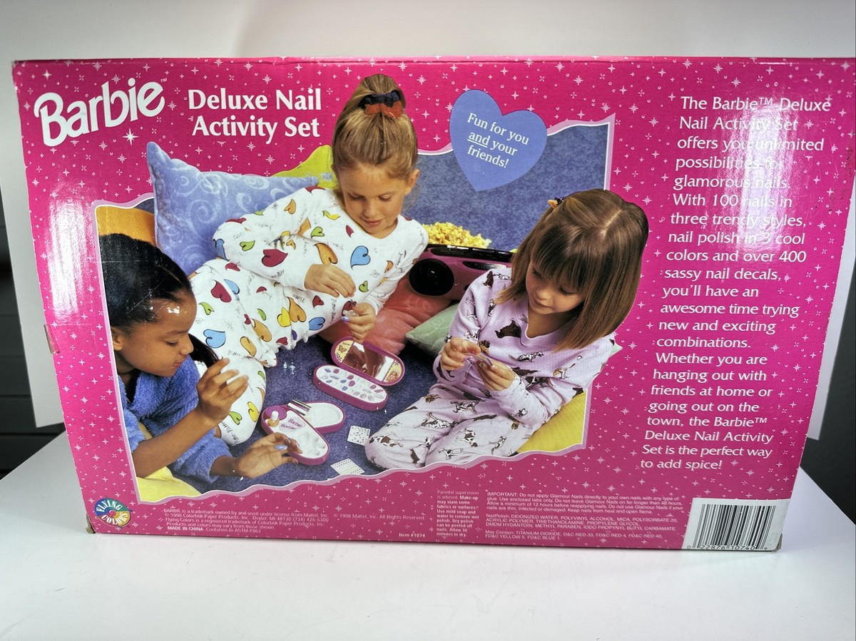 バービー　ボックスセット　ネイル　マテル Vintage Barbie Mattel Deluxe Nail Activity Set 1998 NIB | eBay