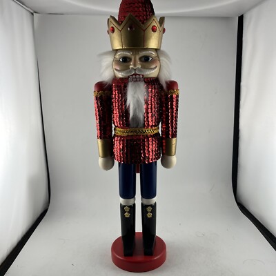 Drummer Nutcracker Music Band 16'' x 3.5 Wood Ashland 2018 Vintage