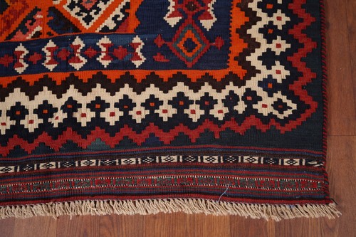 Vegetable Dye Kilim Tribal Geometric Flat woven Reversible Rug Area Carpet 5x9 - Picture 5 of 15