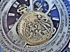 Very rare back Doxa pocket watch with porcelain dial from the 1920s.