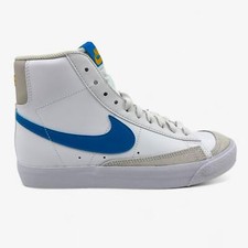 Nike Blazer Mid '77 GS White Laser Blue Yellow Ochre Kids Athletic Sneaker
