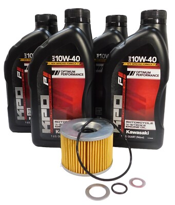 1987-1990 Kawasaki Ninja 750R ZX750F F OEM Complete Oil Change Kit