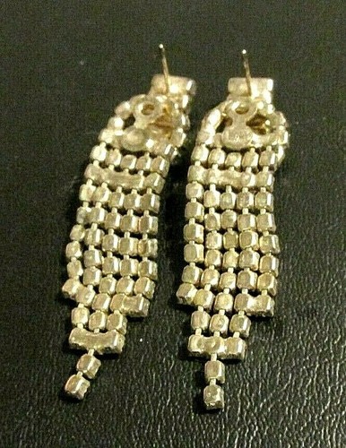 Orecchini eleganti vintage con strass trasparenti - usati - PREZZO RIDOTTO PER VACANZE - Foto 3 di 3