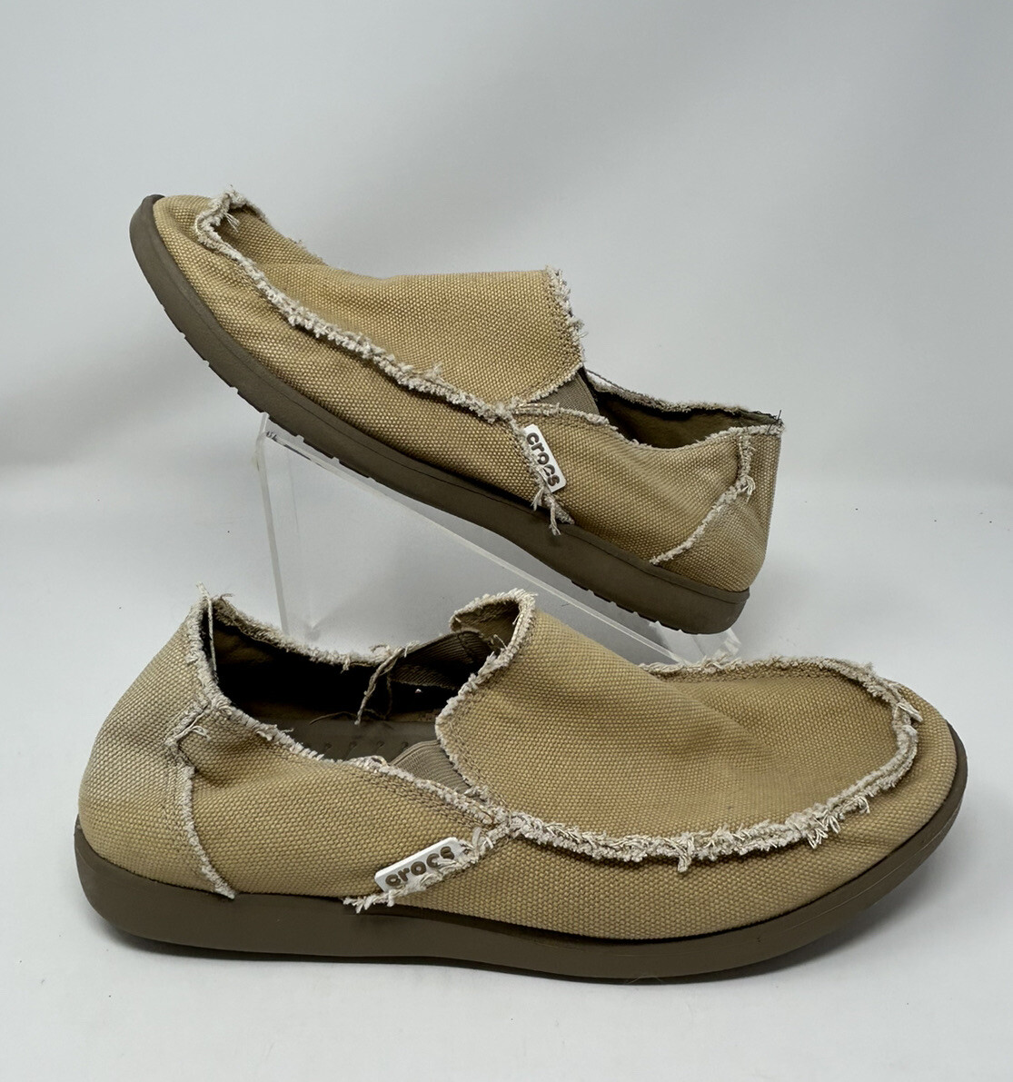 Crocs Santa Cruz Men's Slip On Shoes Loafers Tan Size… Gem