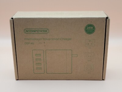 Ntonpower International Travel Smart Charger (DSP-4U) 34W [Brand New]