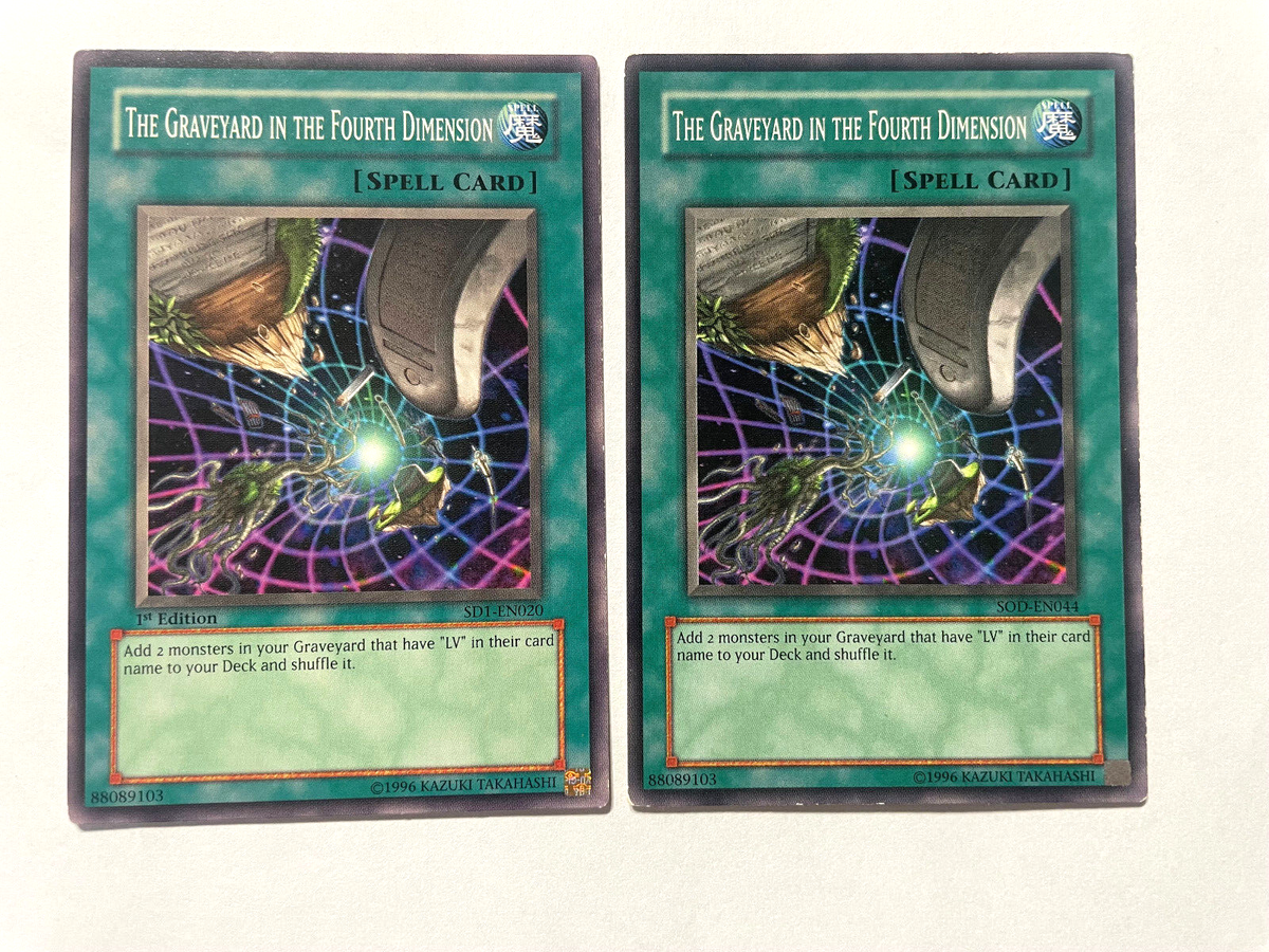 The Graveyard In The Fourth Dimension - SD1-EN020/SOD-044 Common LP/MP  YuGiOh X2 | eBay