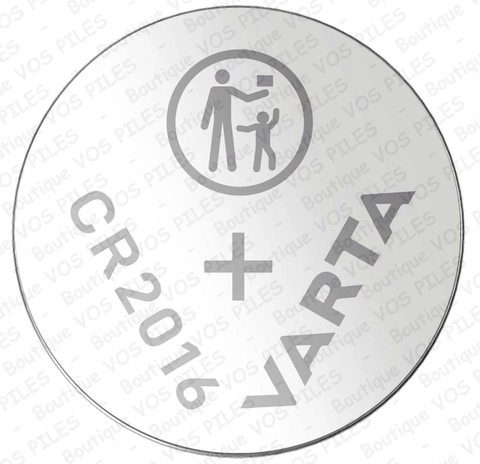 Pile bouton VARTA Lithium 3V Blister CR2016 DL2016 BR2016 ECR2016 EL2016 87 mAh - Photo 3/4