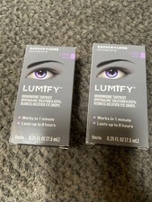 Lot of 2x Lumify Eye Drops .25 oz 7.5 ml Bausch Lomb Redness Reliever - U.S.A