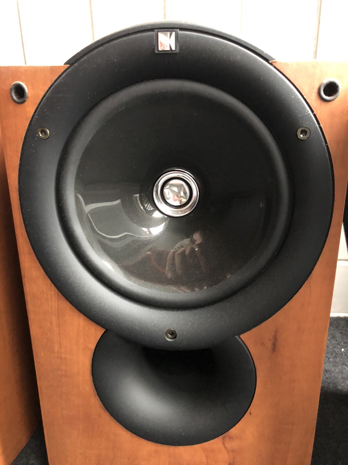 KEF Compact Q1 Series Bookshelf Speakers Pair Mahogany Biwireable