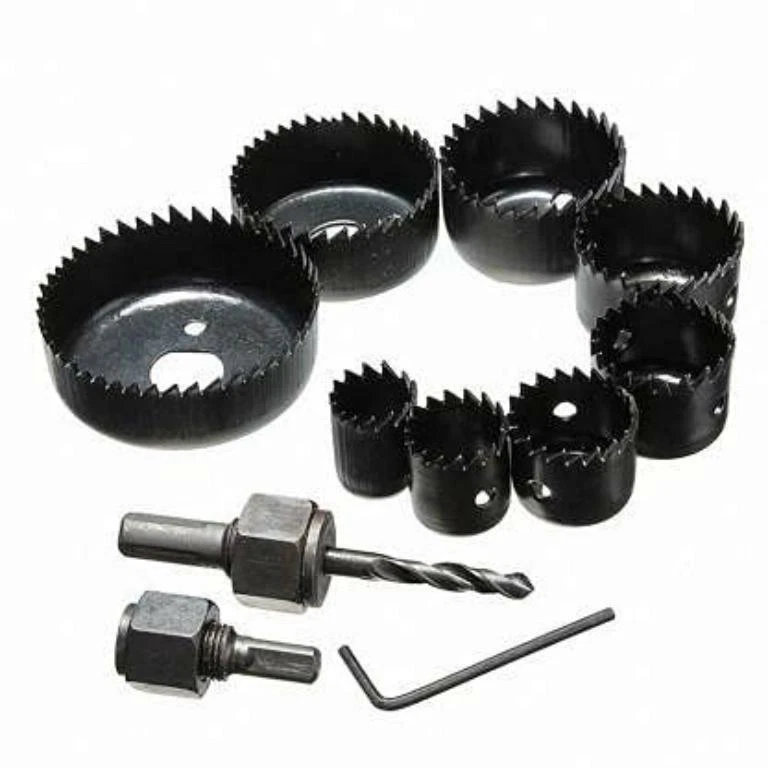 Hole saw outlet for rubber