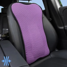 Back Pillow for Lumbar Support | Gel Breathable Cushion for Back Pain Purple Car