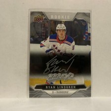 #242 Ryan Lindgren Rookie Silver Scripts New York Rangers 2019-20 Upper Deck MVP