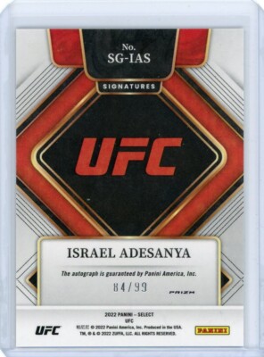2022 Panini Select UFC Red Prizm Autograph #SG-IAS Israel Adesanya