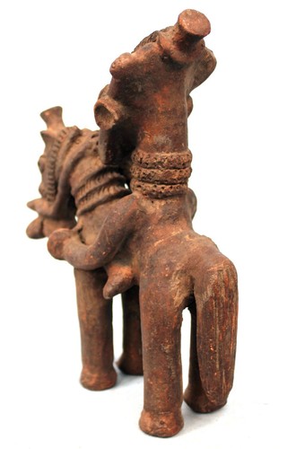 Art Africain Ethnographique - Cavalier en Terre Cuite Djenné - Mali - 25 Cms - Photo 6 sur 10