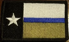 Texas State Flag Patch W/ VELCRO® Brand  Fastener Thin Blue Line Emblem  #22