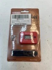 (Qty 2) NKTECH NK-HS2 Inductive Hour Meter for Any Gas Engine, Waterproof, Red