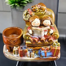 Yankee Candle Christmas Storytime Kids Chair Tree Tealight Holder Cat Gifts