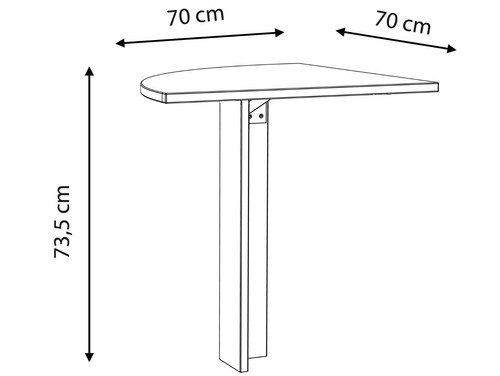 Winkelschreibtisch Eckschreibtisch Schreibtisch CASSIA 173x223 cm Vintage Grau - Bild 11 von 12