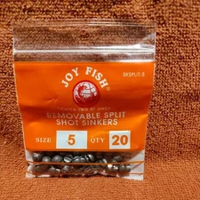Removable Split Shot Sinkers, Size 5, (Lot of 3) 20 per pack 