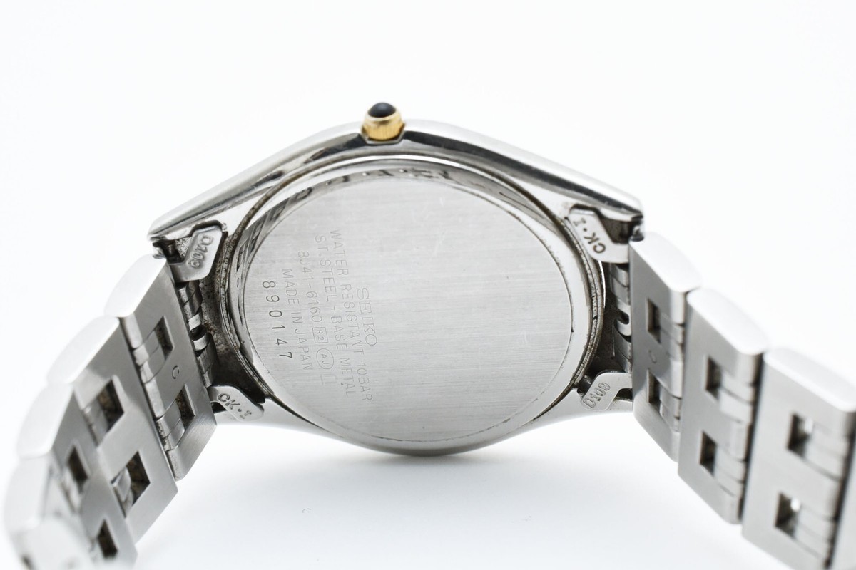 Near MINT】 Vintage Seiko 8J41-6160 DOLCE Quartz Gold Men's