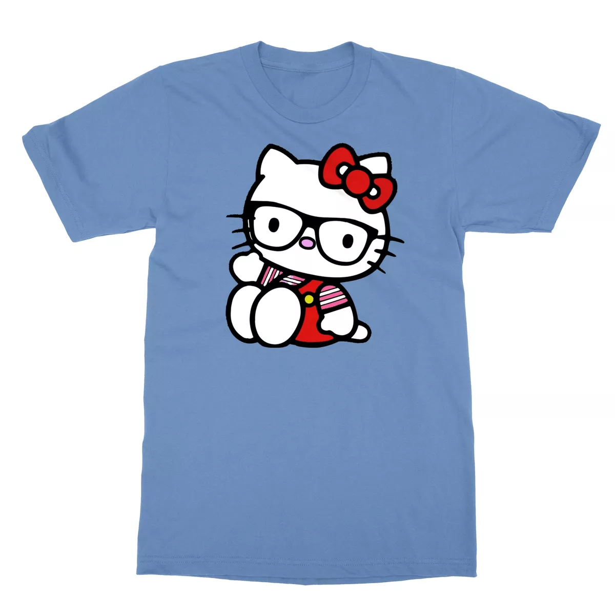  Hello Kitty Nerd Glasses Tee Shirt T-Shirt : Clothing