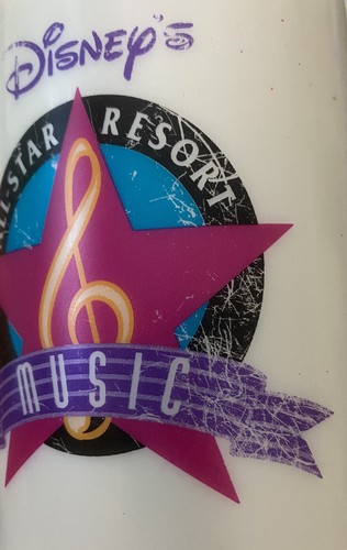 Disney Thermal Travel Mug Cup All Star Resort Music 1998 Whirley Teal Aqua - Picture 7 of 7