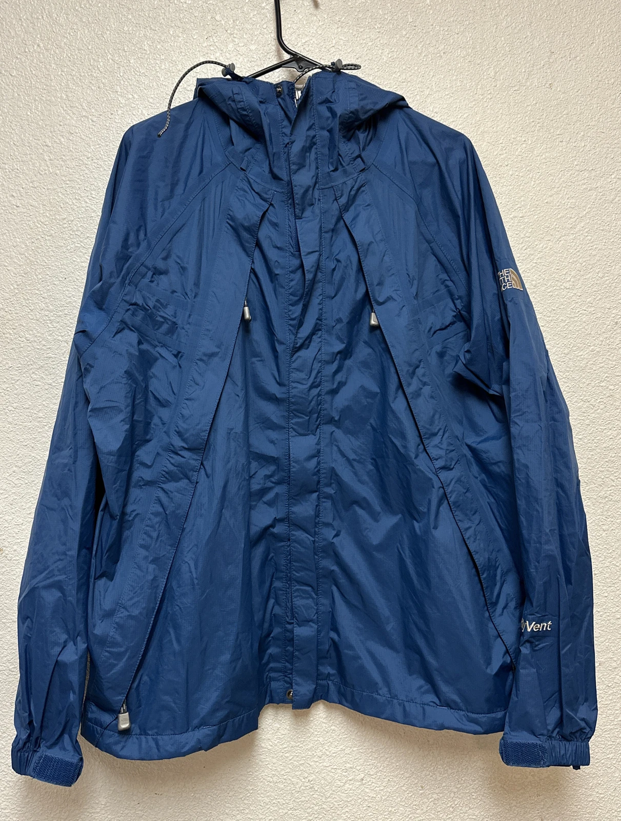 Vtg North Face Men’s Hyvent Jacket Coat Blue Lightweight Waterproof Sz L