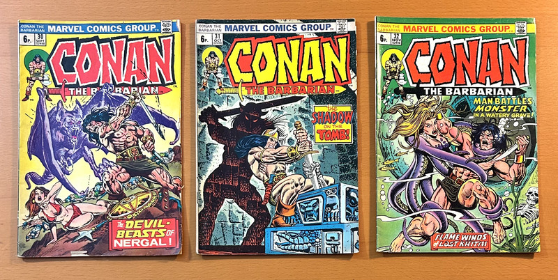 Conan the Barbarian #30, 31 & 32 (Marvel 1973) 3 x Bronze age comics.