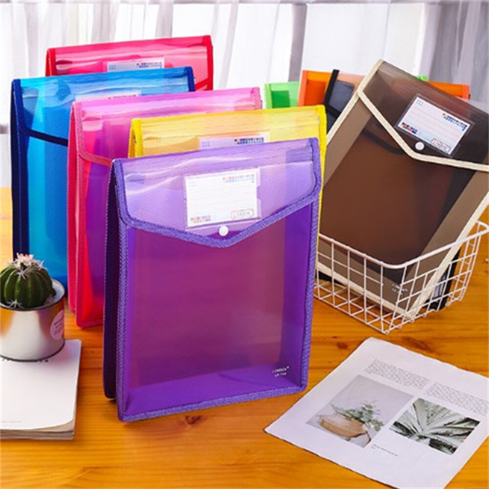 Transparent Document Storage Organizer File Bag Portfolio Paper Pouch
