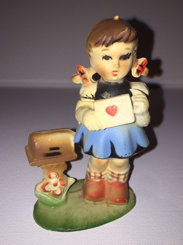 Vintage Kurt S Adler Plastic Hummel Figurine - Love Letter Girl Ornament - Picture 5 of 7