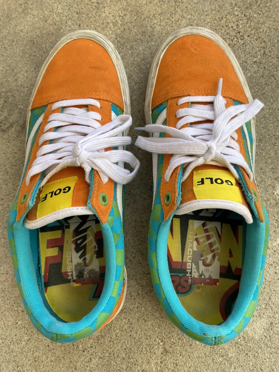 VANS OLD SKOOL PRO GOLF WANG ODD FUTURE ORANGE SIZE 9 eBay