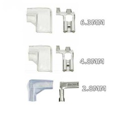 2.8/4.8/6.3 mm Right Angle - L Shape Flag Spade Crimp Terminals pvc cover