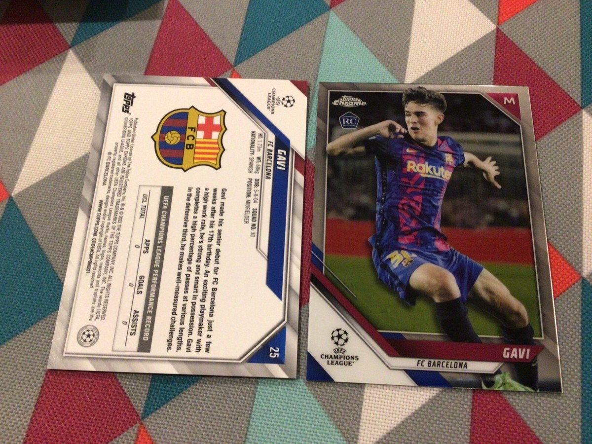 25 Gavi - FC Barcelona RC Rookie 2021-22 Topps Chrome UEFA