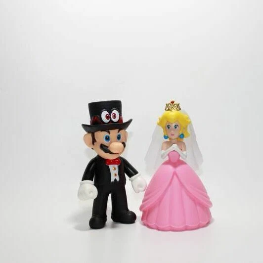 2 PIEZAS Super Mario Odyssey Disfraz de Boda Princesa Melocotón Figura de Acción, Nuevo con Etiquetas Foto 2 de 4