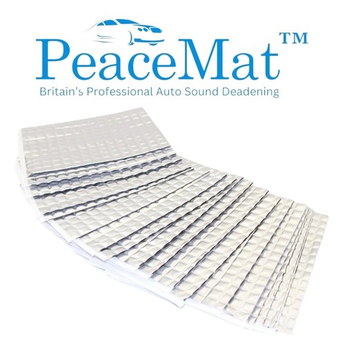 20x Sheets PeaceMat XS ® Car Sound Deadening Vibration Proofing Noise Killer Mat - Picture 2 of 5